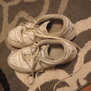 All white air force 1 size 10.5 and green crocs size 9.5